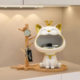 Royallure Lucky Cat Förvaringsburk – Figur för att Organisera Nycklar, Smycken och Mynt Carvallo