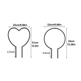 Carvallo Hjärtfomad Växtstöd av Järn | Stöd för Inomhusväxter & Trädgård | Dekorativ Växtstöd för Duvor, Klaterväxter & Blommor Carvallo