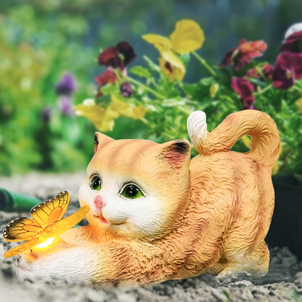 Carvallo - Solcellsdrivna havbelys med katt- och fjärilsfigurer Carvallo