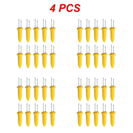 Carvallo rostfritt stål majsgafflar set | Värmetålig & Återanvändbar | För grill, camping & kök | 6 × 2 cm Carvallo