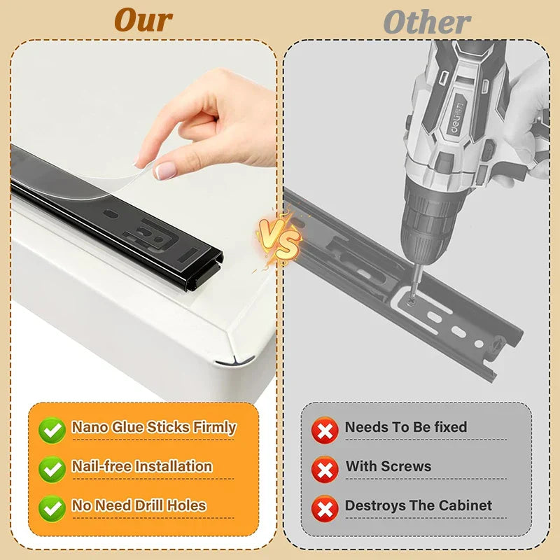 Carvallo SlideMaxx | Utdragbar organiser utan borrning | Stabil hylla för kryddor och förråd | Kolstål Beige Carvallo