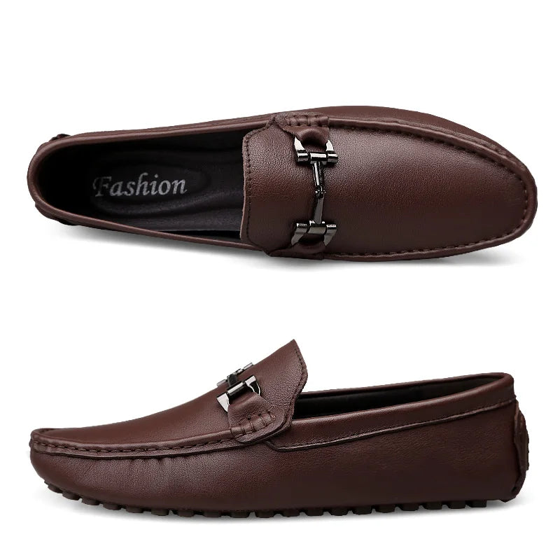 Mockasiner i läder med andningsförmåga för män-Shoes for Men-Hemnix-Hemnix