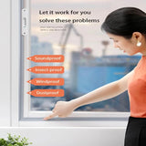 Carvallo SilentFlex | 6 m / 10 m / 20 m / 30 m / 40 m Självhäftande | Ljud- & värmeisolerande | För fönster & skjutdörrar | Vind- & insektsskydd Carvallo