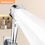 Carvallo AquaJet Flow | 3 stråltyper | Vattensparande & tryckförstärkande | Handdusch i silver Carvallo