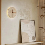 RoyaleGlow Elegant Wabi-Sabi Naturlig Sten Klocka - Tidlös Heminredning Carvallo