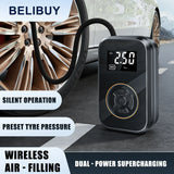 Carvallo Go Kompressor | Trådlös & Återuppladdningsbar | Däcktryck & Powerbank i ett | Kompakt & Mobil Carvallo