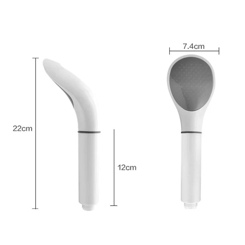 Carvallo Högtrycksduschhuvud med vattensparfunktion | Vit handdusch med filter & standardanslutning – 22×12×7,4 cm Carvallo