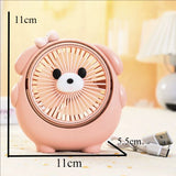 Carvallo MiniCool Mini Bordfläkt Hund & Capybara | 3-Stegs Vind | USB-Laddning | Tyst & Handhållbar Carvallo