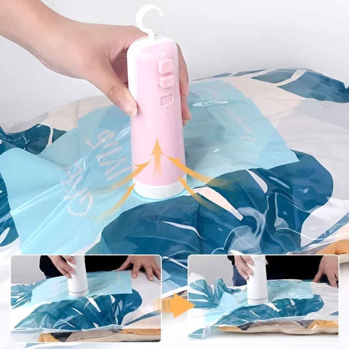 SealMaster Bärbar Vakuumförpackare – Uppladdningsbar, Kompakt Design, Förseglar Mat och Mer Carvallo