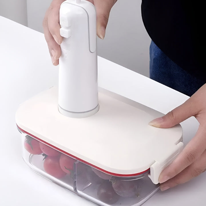 SealMaster Bärbar Vakuumförpackare – Uppladdningsbar, Kompakt Design, Förseglar Mat och Mer Carvallo