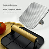 Carvallo GrillForm Pro | Aluminiumgjutning med träskaft | Rund & Fyrkant | Non-stick | För BBQ & Kök Carvallo