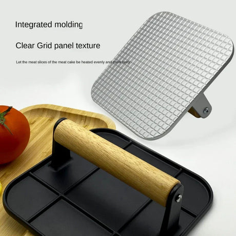 Carvallo GrillForm Pro | Aluminiumgjutning med träskaft | Rund & Fyrkant | Non-stick | För BBQ & Kök Carvallo