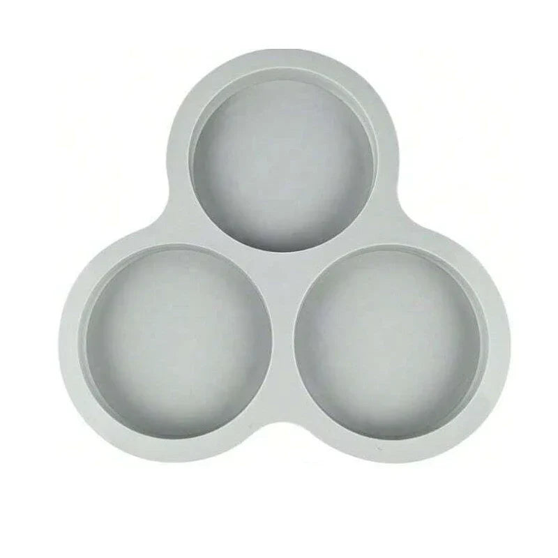 Carvallo Silikonbakform för varmluftsfritös | 3-delad rund form | Non-stick muffins- och hamburgarbrödform | Baktillbehör för DIY bakning Carvallo