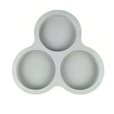 Carvallo Silikonbakform för varmluftsfritös | 3-delad rund form | Non-stick muffins- och hamburgarbrödform | Baktillbehör för DIY bakning Carvallo