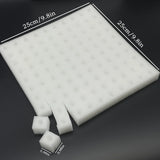 Carvallo Anzuchtsvampmatta | 100 Såhål | För hydroponik & grodd | Vattenabsorberande & rotfrämjande | 25 × 25 cm Carvallo