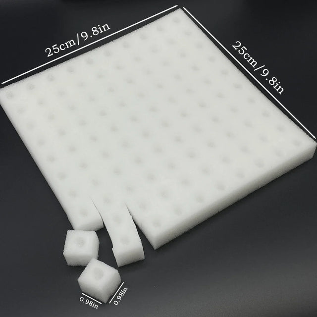 Carvallo Anzuchtsvampmatta | 100 Såhål | För hydroponik & grodd | Vattenabsorberande & rotfrämjande | 25 × 25 cm Carvallo