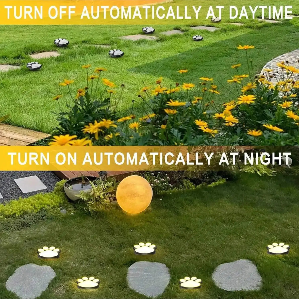 Solarlampa med tassavtryck design – LED trädgår belysning i multicolor för utomhusbruk Carvallo