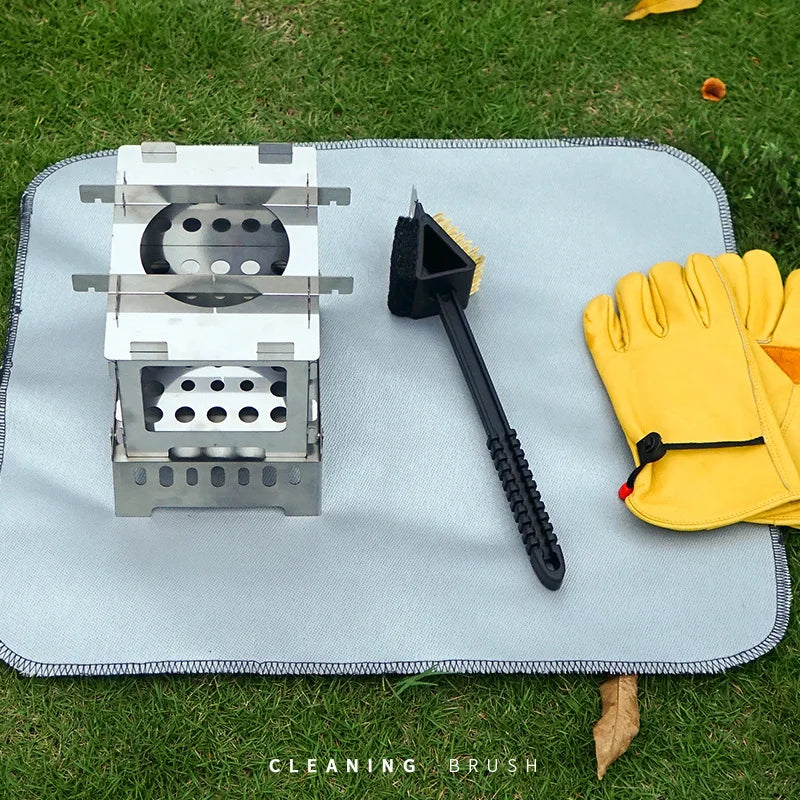 Carvallo BBQ Grillborste 3-i-1 | Koppartråd & Skrapa | För Grill & Ugn | Extra Långt Handtag Carvallo