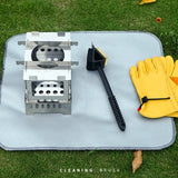 Carvallo BBQ Grillborste 3-i-1 | Koppartråd & Skrapa | För Grill & Ugn | Extra Långt Handtag Carvallo