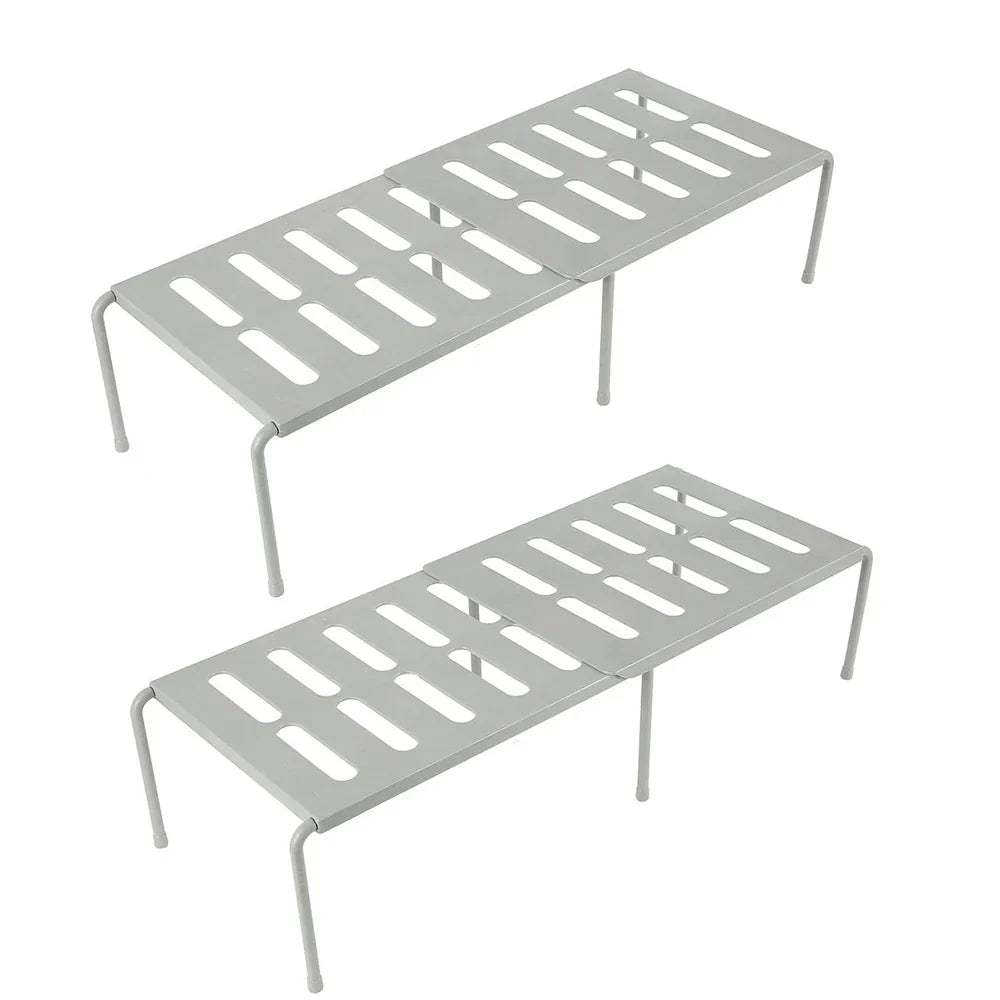 Carvallo Utdragbart Köksregal | Stapelbart & Skjutbart Ordning System | Platsbesparande & Utan Montering | För Porslin & Kryddor Carvallo