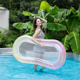 Carvallo Uppblåsbar simmadrass Rooxin | Ergonomisk pool-luftmadrass med nät och armstöd | För pool, sjö och strand Carvallo