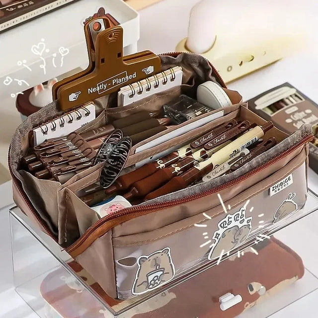 Carvallo KIDZORA CrystalBag | Transparent & Mångsidig | 10-fackdesign | Stor kapacitet för skola & fritid Carvallo