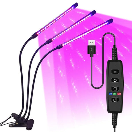 Carvallo Floraviva | LED Grow Light USB | 1–4 Huvuden | 10-Stegs Dimmbar & Timerfunktion Carvallo
