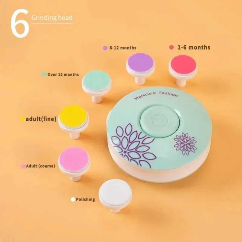 Carvallo BabyCare Elektrisk Baby-Nagelklippare | Skonsam Nagelpolerare för spädbarn & barn | Säker & ljudlös | För nyfödda & småbarn Carvallo