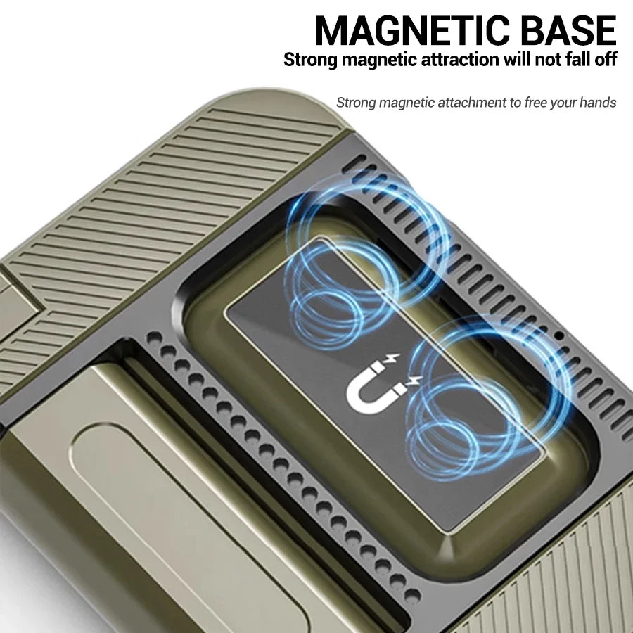 Carvallo Solaris Pro | Superljus & Fällbar | Magnetisk & Uppladdningsbar | Solar- & USB-drift Carvallo