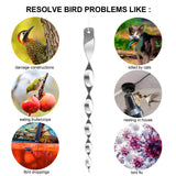 Carvallo-Drehstäbe BirdGuard Reflect 12-pack | 30 cm | Reflekterande trädgårdsdekoration | Skrämmer bort fåglar & skyddar frukt, grönsaker & rabatter Carvallo