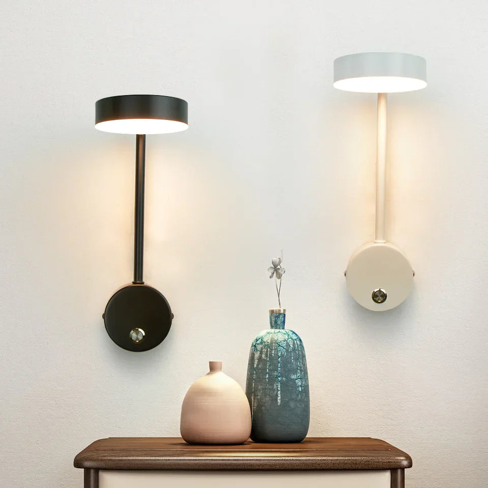 NordicGlow - Rotterbar LED Vägglampa för Vardagsrum och Sovrum Carvallo