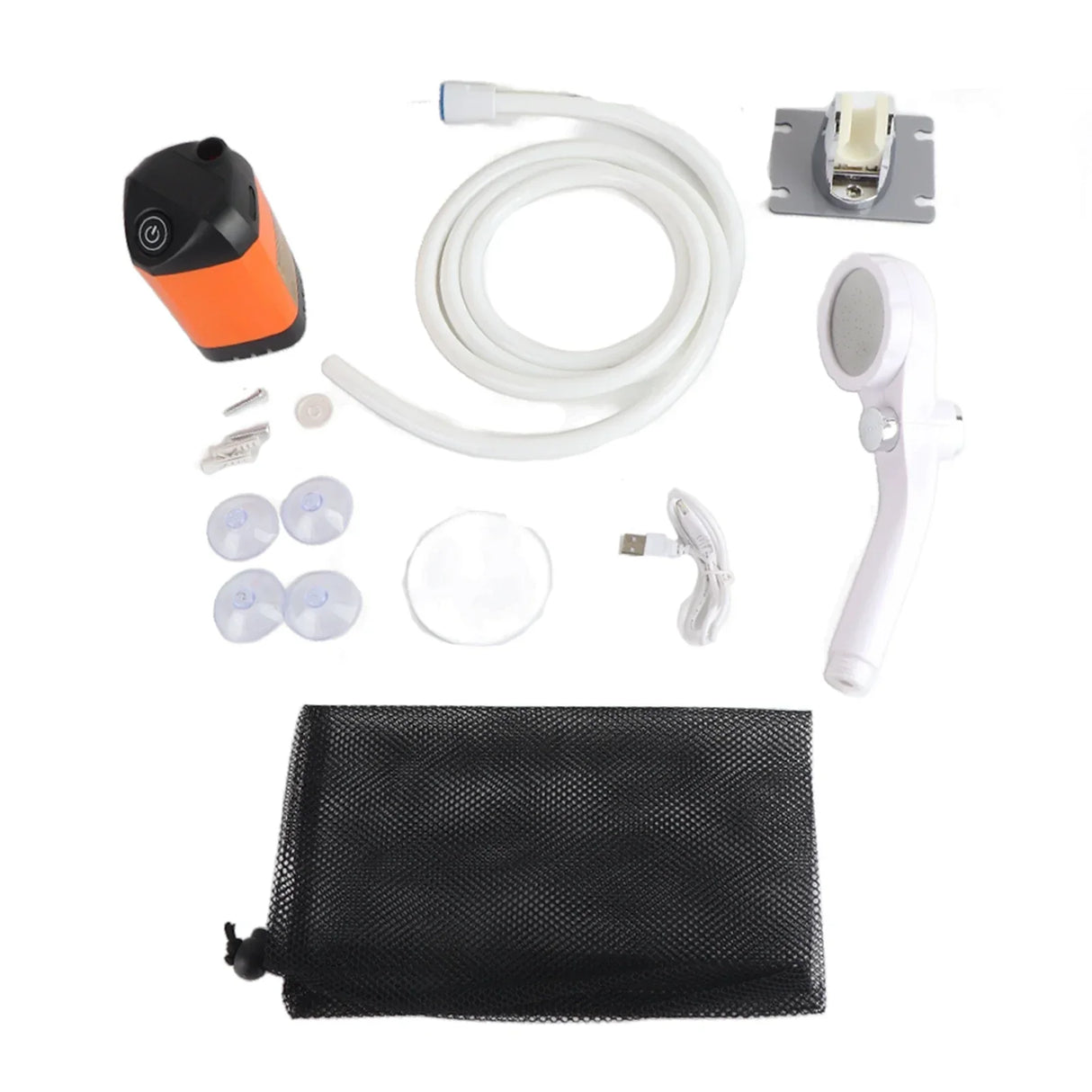 Carvallo Camping Duschbär | Elektrisk Utomhus Dusch med Pump | IPX7 Vattentät | 4800mAh Batteri | För Camping, Vandring & Resor Carvallo