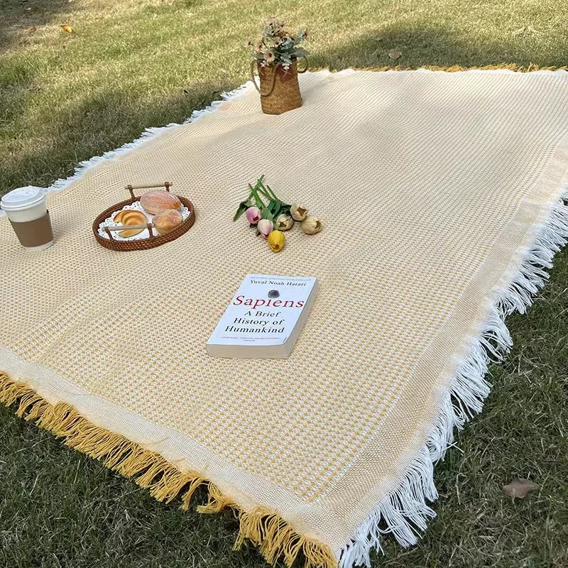 Boho Picknickfilt med fransar Carvallo
