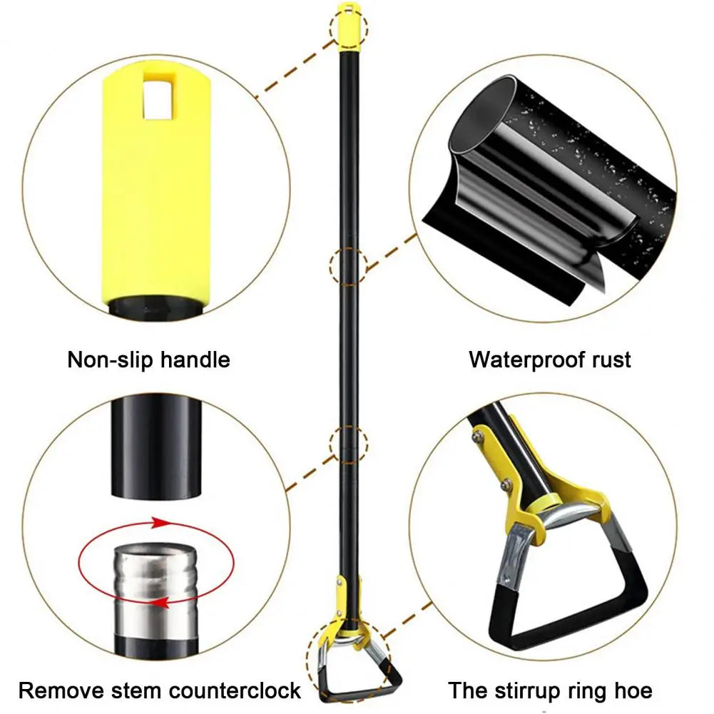 Carvallo Ogräs Hacka teleskopisk | 160 cm rostfritt stål | Rostfri & matt borstad | Delbar & ergonomisk Carvallo