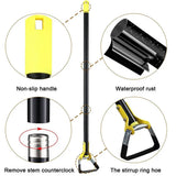 Carvallo Ogräs Hacka teleskopisk | 160 cm rostfritt stål | Rostfri & matt borstad | Delbar & ergonomisk Carvallo