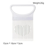 Carvallo Lökhållare Rostfritt Stål | Precisionsskärhjälpmedel | Med Komforthandtag & Fixeringsnålar | Kökshjälpmedel för Grönsaker & Kött Carvallo