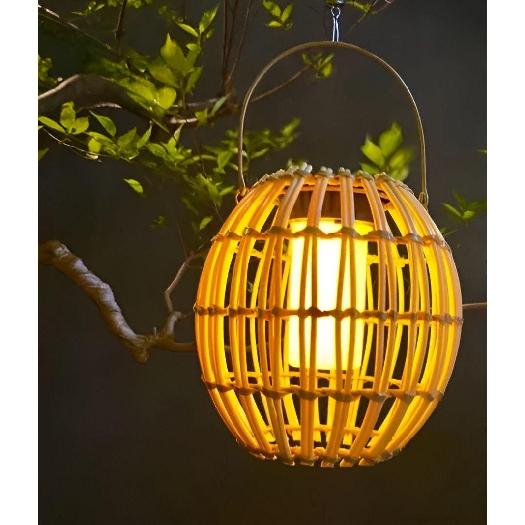 Rattan Light - Kreativ Rattan Solträdgårdsdekoration Lampa Carvallo