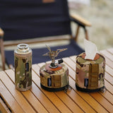 Carvallo skyddshölje för gaspatroner | Stötresistent & Praktisk | För 230 g & 450 g platta gasburkar | Med sidoficka & dragkedja | Utomhus & Camping Carvallo