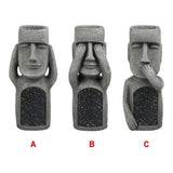 Carvallo Blomkruka med ansikte | LED-belysning & soldriven | Väderbeständig har, | Naturstensutseende Carvallo