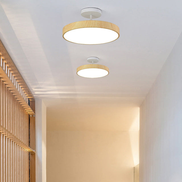 Semi-Flush Trä LED Taklampa – Modern Stil Carvallo