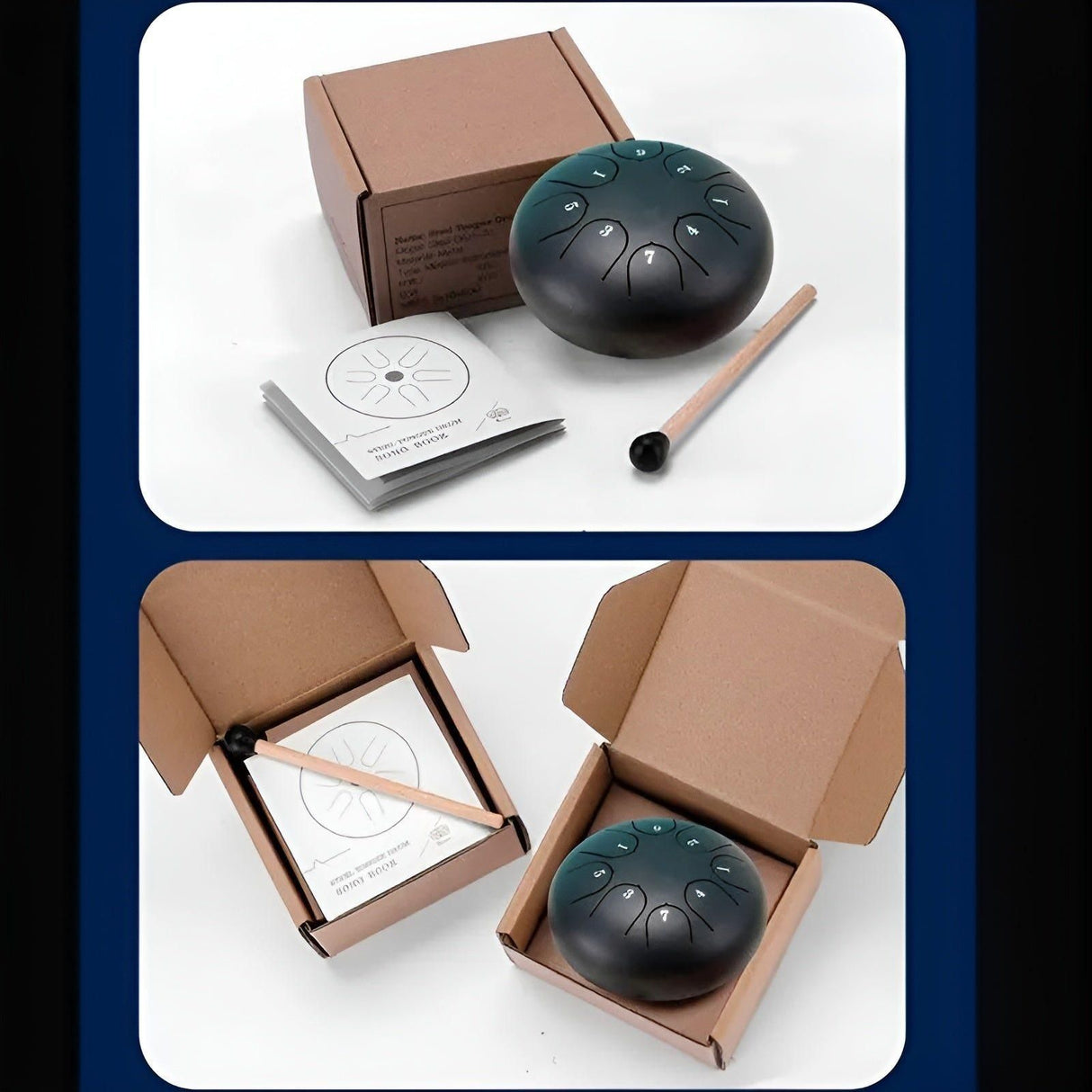 SerenityTone Trumma - Stålmun Water Utomhus Regn Trumma med Väska Carvallo