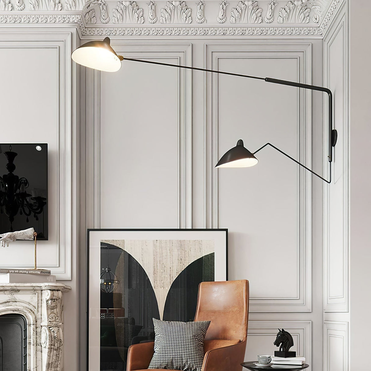 Äkta Serge Mouille Vägglampa – Designer Minimalistisk Sconce Carvallo