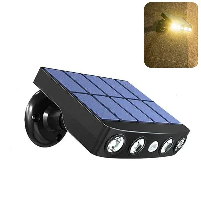 Carvallo MotionSolar | LED vägglampa med rörelsesensor | Solarbetriven & Vattentät | 4 LEDs Carvallo