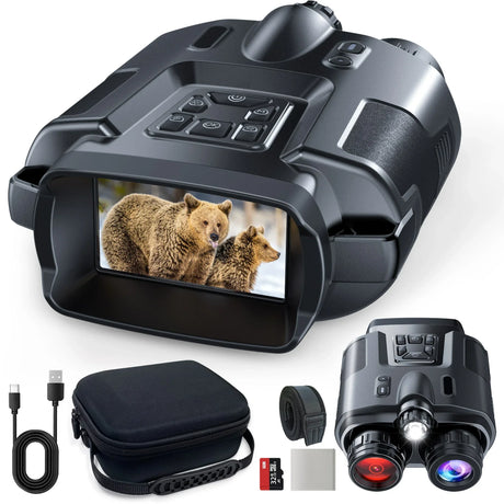 4K Infraröd Nattsyns Kikare med Zoom, 600m Räckvidd, 3" Skärm & 5000mAh Batteri Carvallo