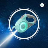 Carvallo Hundeleine LumiLeash FlexiLight | Utdragbar koppel med belysning | 3 m & 5 m längd | För hundar & katter upp till 35 kg Carvallo