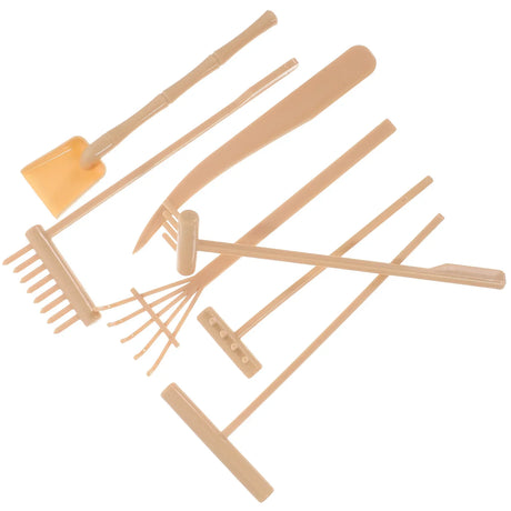 Carvallo Zen Trädgård Räfset | 7-delad | Mini Sandräfsa i plast | För borddekoration & meditation Carvallo