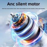 Carvallo Mini-handsfläkt med is-kylning och LED-display | USB-uppladdningsbar och bärbar | För utomhus, resor och heta sommardagar Carvallo