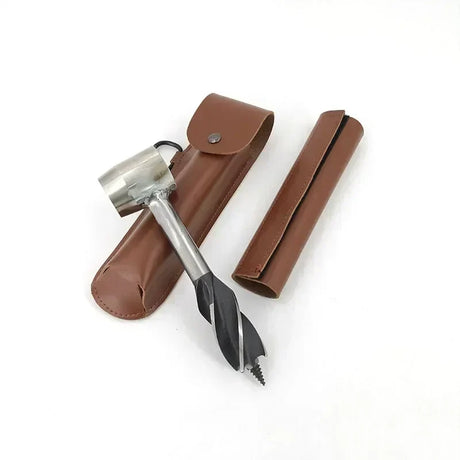 Carvallo Handbohrer FerroDrill | Utomhus överlevnadsverktyg | Robust kolstål | 16,5 cm Carvallo