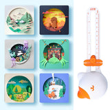 Carvallo CircleCat Circle-Cutting Tool Cat | 360° Rotating Circular Cutter | For Paper & Photos | 10–32 cm Diameter Carvallo