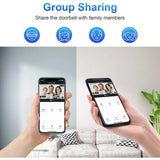 Carvallo Dörrklocka med kamera | WLAN & App-styrning | 1080P HD-video | Rörelsedetektering & Nattseende Carvallo
